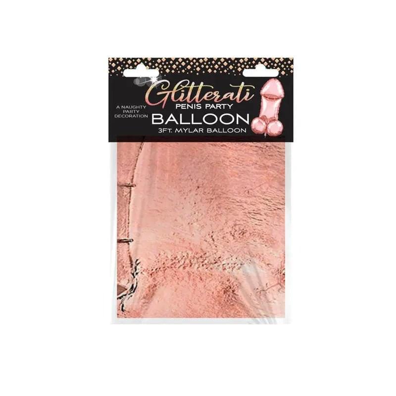 Glitterati - Penis Party Balloon 90cm Mylar -  90 cm Novelty Balloon Little Genie Discreet Intimate Essentials.