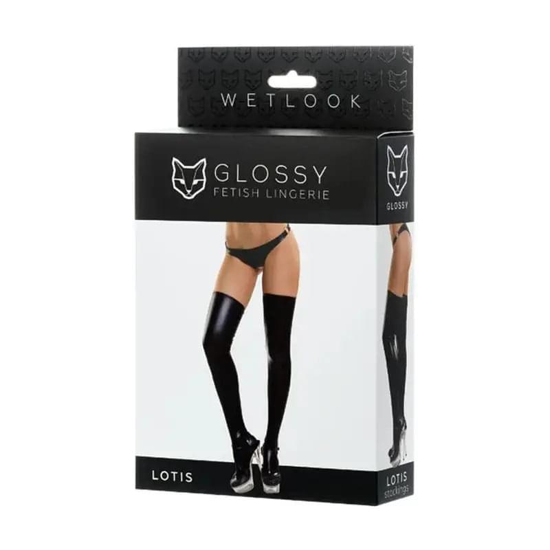 Glossy Wetlook Stockings Lotis Glossy Discreet Intimate Essentials.