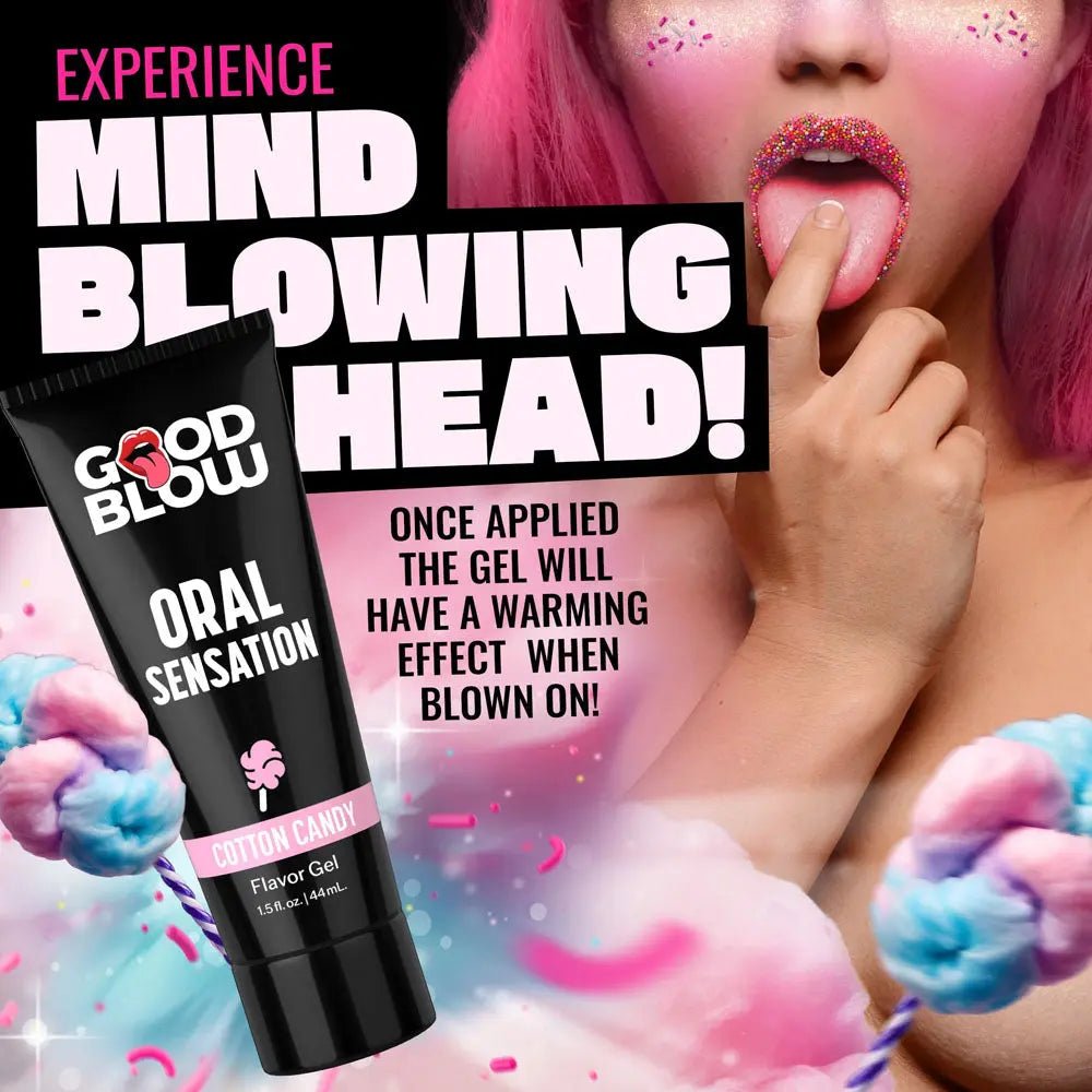 Shop affordable quality Good Blow Oral Sensation Gel - Cotton Candy - Cotton Candy Flavoured Oral Sex Gel - 44 ml Tube - Discreet Intimate Essentials - LOTIONS & LUBES - XR Brands