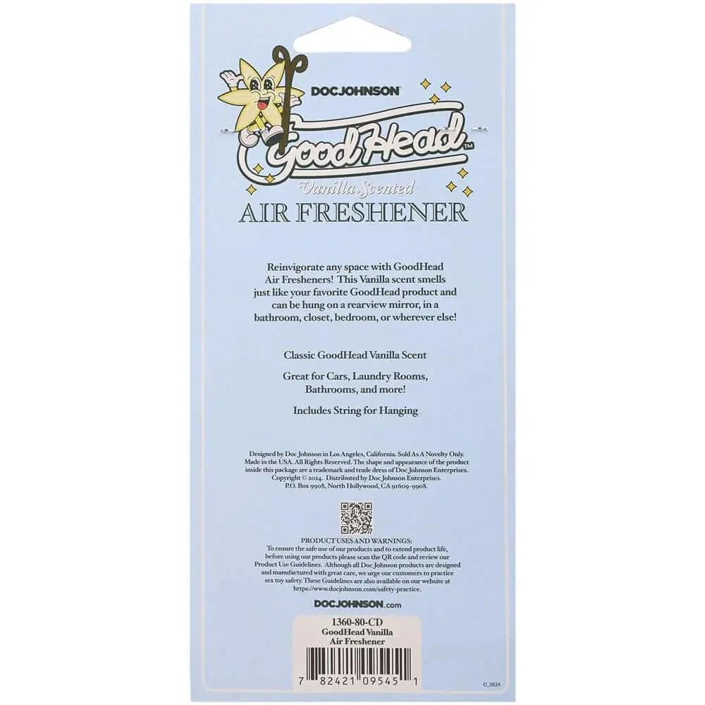GoodHead Air Freshener - Vanilla - Vanilla Scented Air Freshener Doc Johnson Discreet Intimate Essentials.