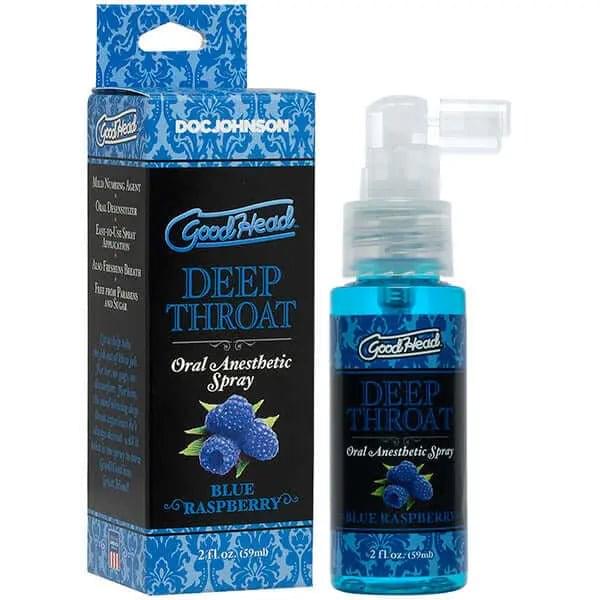 GoodHead Deep Throat Spray -  Raspberry -  Raspberry Flavoured Deep Throat Spray - 59 ml Bottle Doc Johnson Discreet Intimate Essentials.