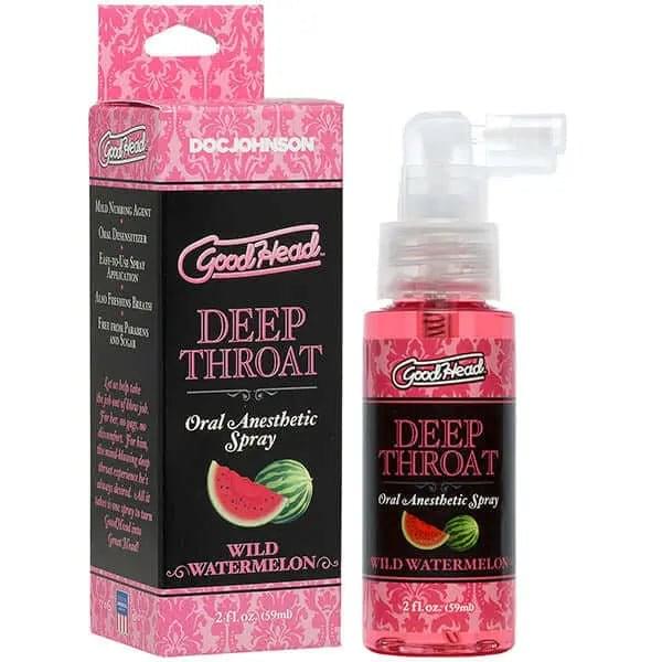 GoodHead Deep Throat Spray - Wild Watermelon - Wild Watermelon Flavoured Deep Throat Spray - 59 ml Bottle Doc Johnson Discreet Intimate Essentials.