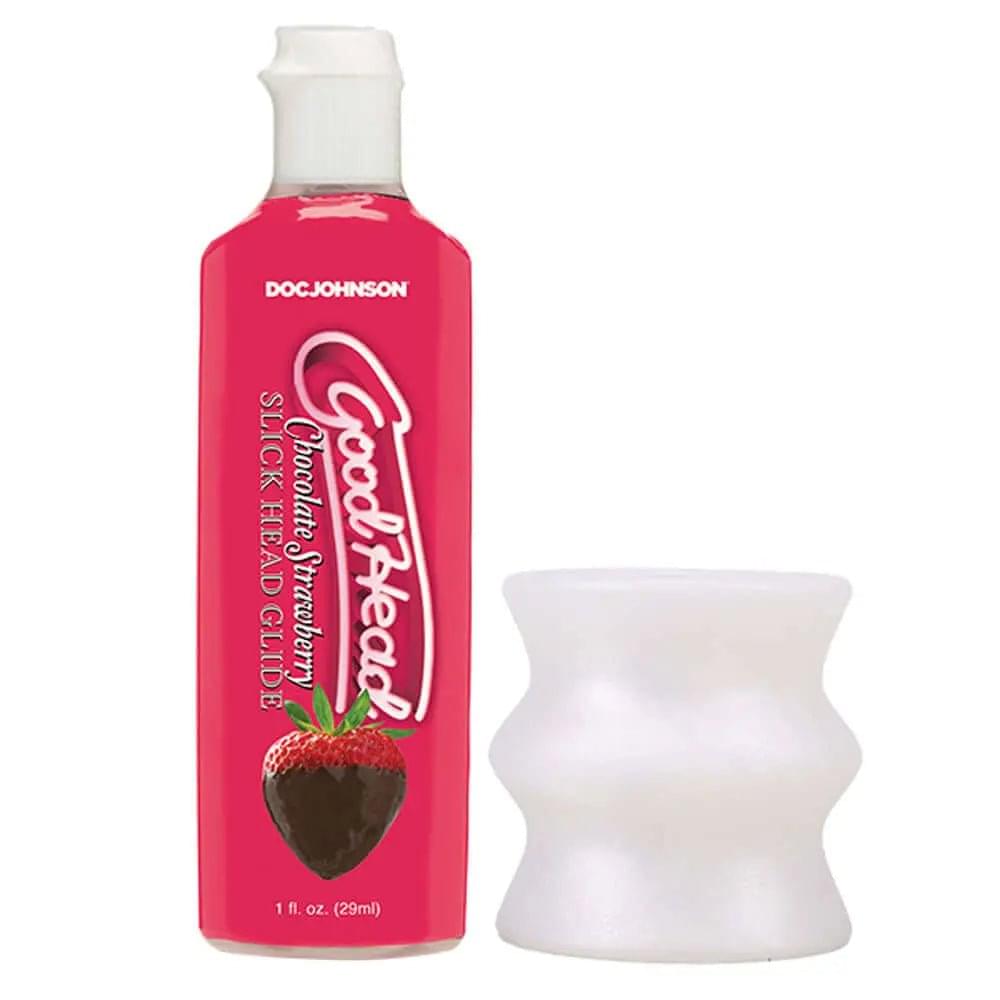 GoodHead Honeymoon Head - Kit - Chocolate Strawberry GoodHead Glide with Helping Head Stroker Doc Johnson Discreet Intimate Essentials.