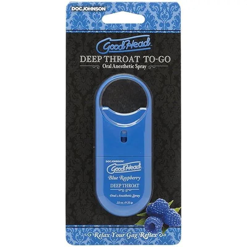GoodHead To-Go Deep Throat Spray Blue Raspberry 9ml GoodHead Discreet Intimate Essentials.