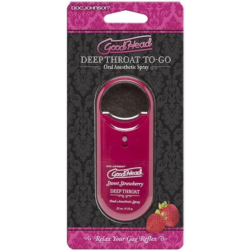 GoodHead To-Go Deep Throat Spray Sweet Strawberry 9ml GoodHead Discreet Intimate Essentials.