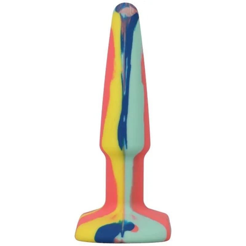 Groovy Silicone Anal Plug 4in Sunrise A-Play Discreet Intimate Essentials.