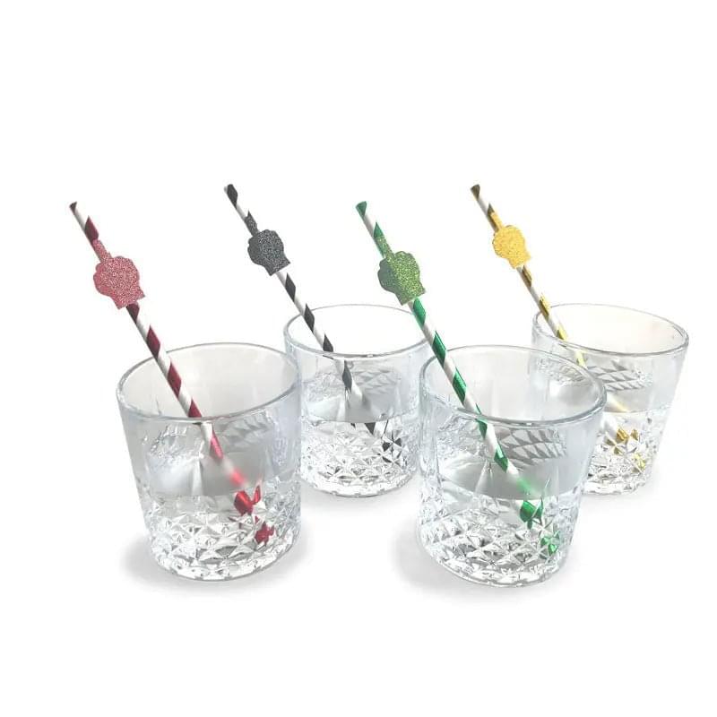Happy Fucking Birthday Tall Party Straws - Party Straws - 8 Pack Little Genie Discreet Intimate Essentials.