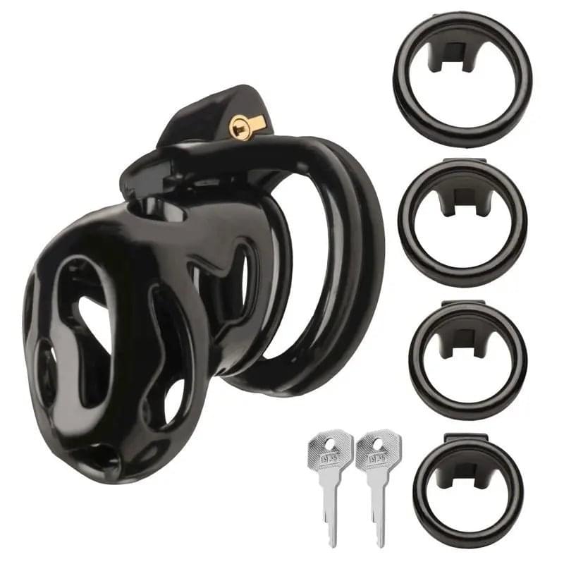 Hard Stop Double Ring Chastity Cage Master Series Discreet Intimate Essentials.