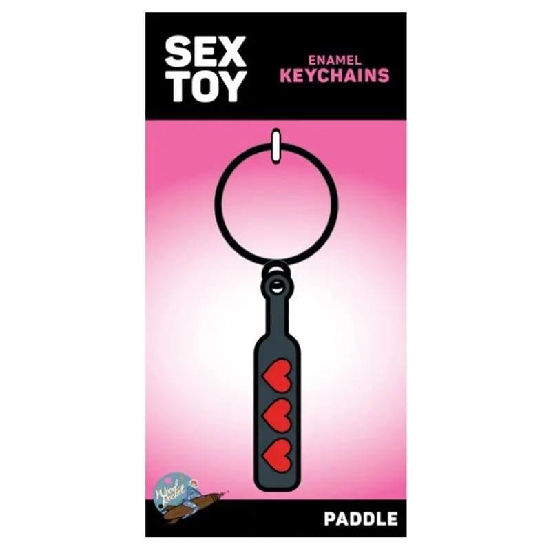 Hearts Paddle Keychain Wood Rocket Discreet Intimate Essentials.