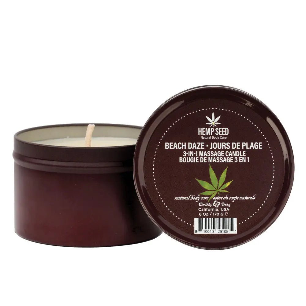Shop affordable quality Hemp Seed 3-In-1 Massage Candle - Beach Daze (Coconut & Pineapple) Scented - 170 g - Discreet Intimate Essentials - CANDLES - Earthly Body