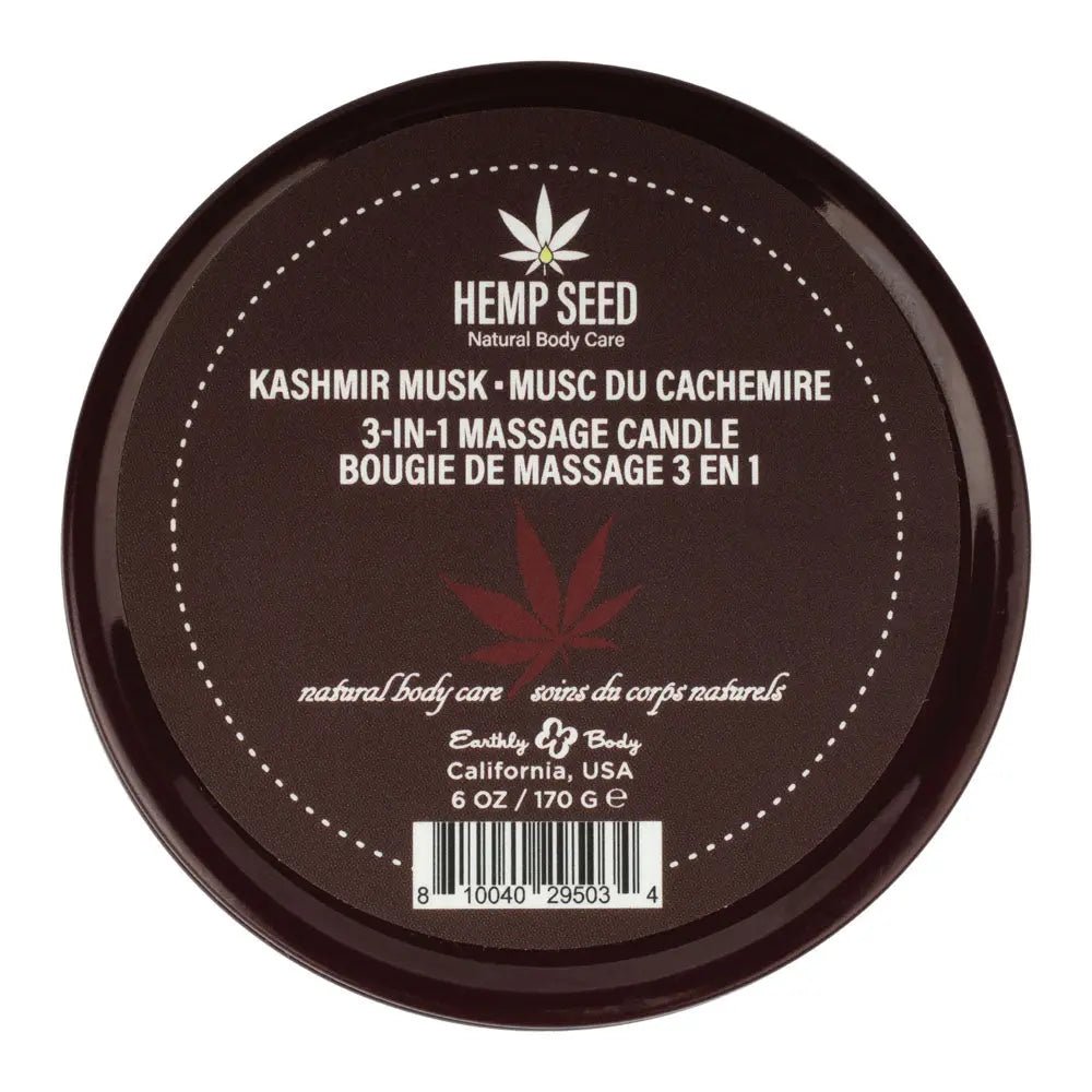 Shop affordable quality Hemp Seed 3-In-1 Massage Candle - Kashmir Musk (Brandy, Magnolia & Vanilla Musk) - 170 g - Discreet Intimate Essentials - CANDLES - Earthly Body