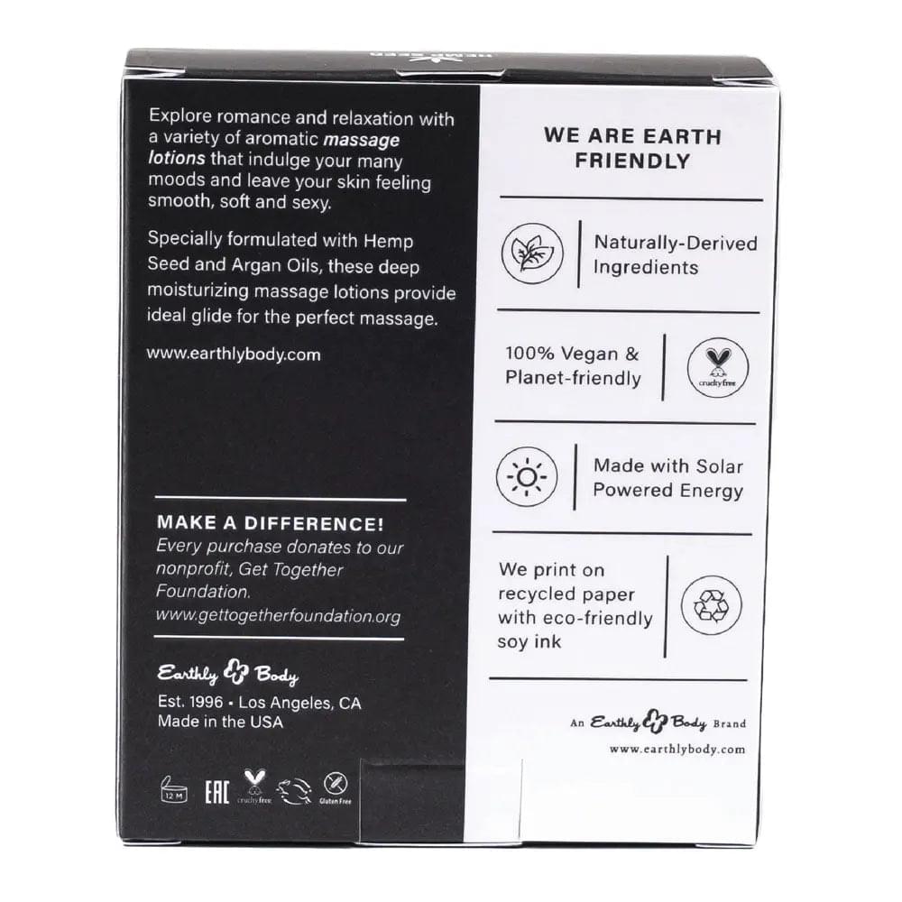 Hemp Seed Edible Massage A Trois - Edible Massage Lotion Kit - 3 Bottle Set Earthly Body Discreet Intimate Essentials.