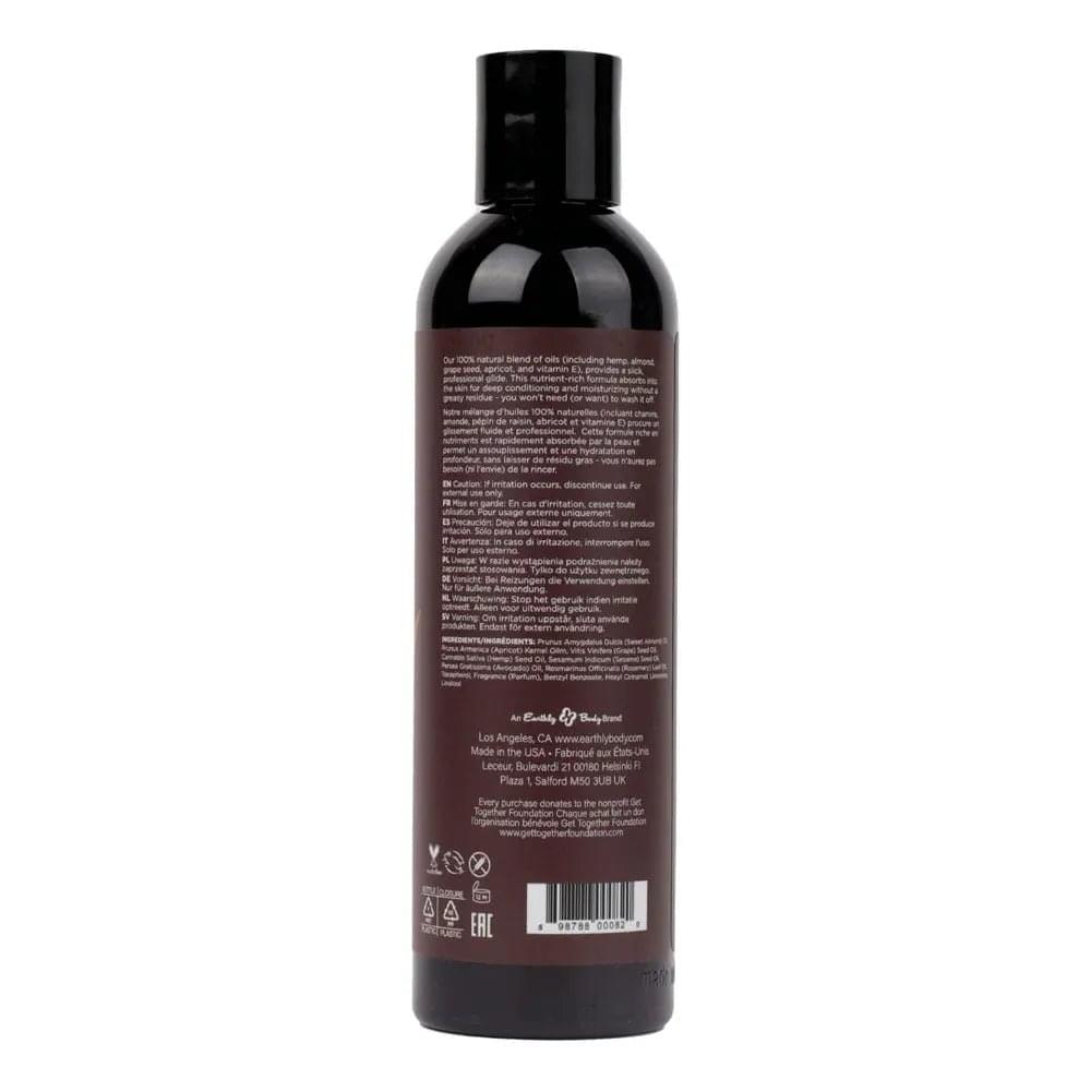 Hemp Seed Massage & Body Oil - Dreamsicle (Tangerine & Plum) Scented - 237 ml Bottle Earthly Body Discreet Intimate Essentials.