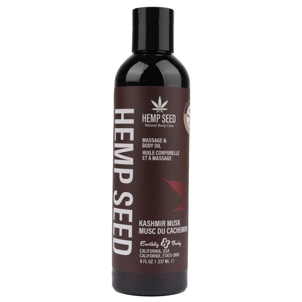 Shop affordable quality Hemp Seed Massage & Body Oil - Kashmir Musk (Brandy, Magnolia & Vanilla Musk) Scented - 237 ml - Discreet Intimate Essentials - LOTIONS & LUBES - Earthly Body