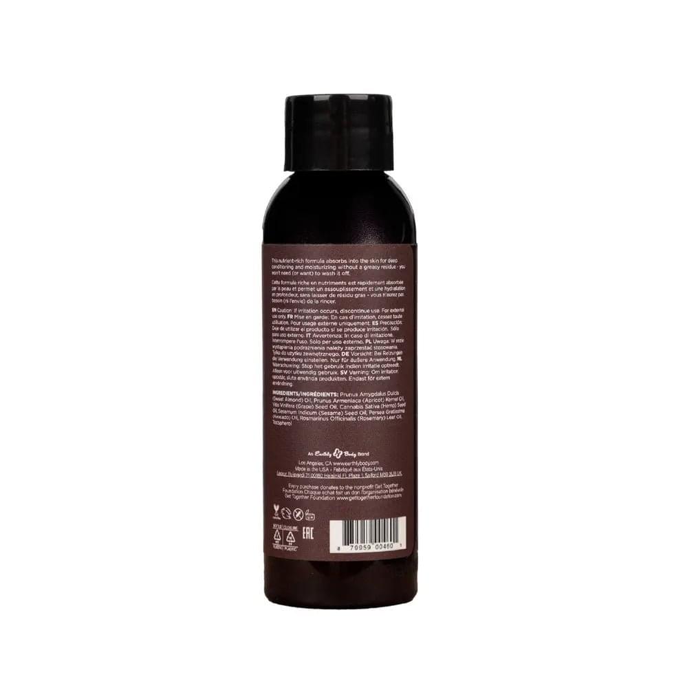 Hemp Seed Massage & Body Oil - Unscented - 59 ml Bottle Earthly Body Discreet Intimate Essentials.