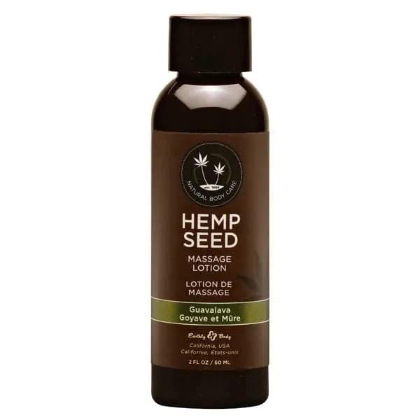 Hemp Seed Massage Lotion - Guavalava (Guava & Blackberry) Scented - 59 ml Bottle Earthly Body Discreet Intimate Essentials.