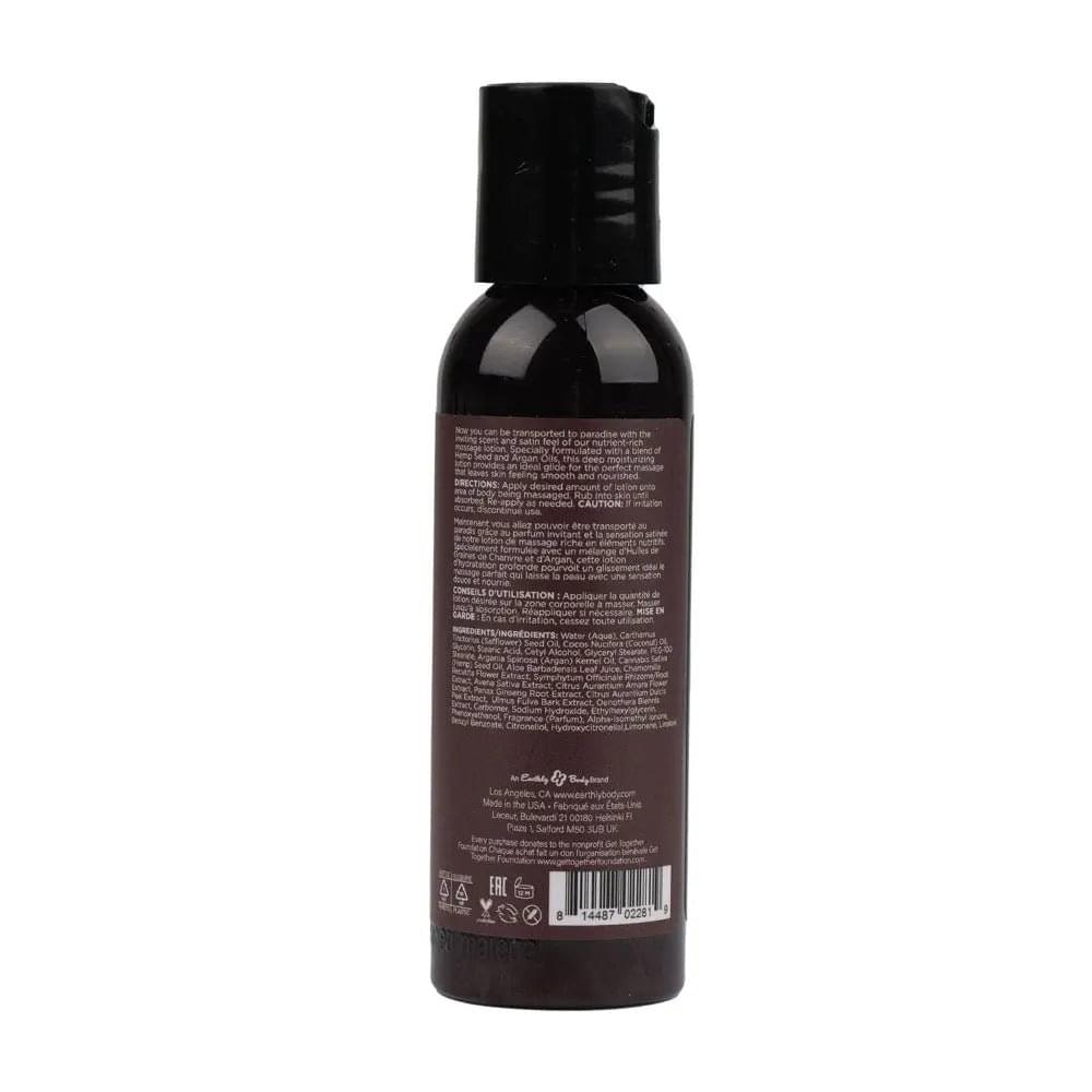 Hemp Seed Massage Lotion - Isle Of You (Coconut Water, Citrus & Vanilla) Scented - 59 ml Bottle Earthly Body Discreet Intimate Essentials.