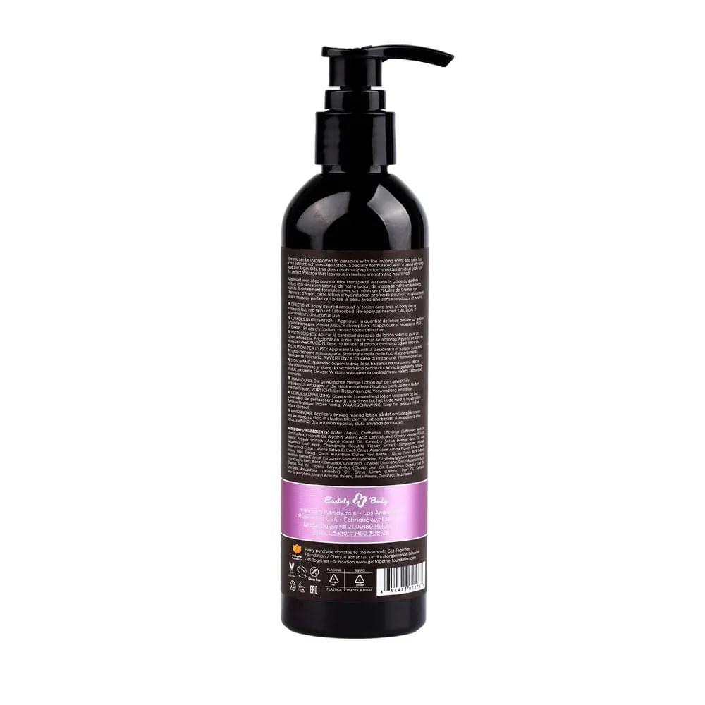 Hemp Seed Massage Lotion - Lavender Scented - 237 ml Bottle Earthly Body Discreet Intimate Essentials.