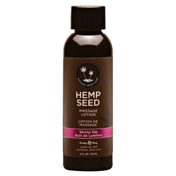 Hemp Seed Massage Lotion - Skinny Dip (Vanilla & Faiy Floss) Scented - 59 ml Bottle Earthly Body Discreet Intimate Essentials.