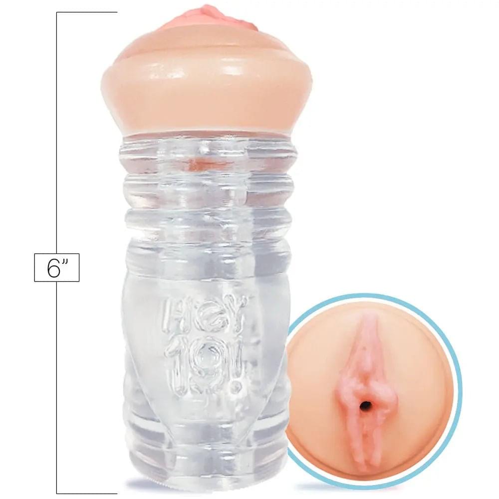 Hey 19! Leah Gotti - /Clear Teen Vagina Stroker Icon Brands Discreet Intimate Essentials.