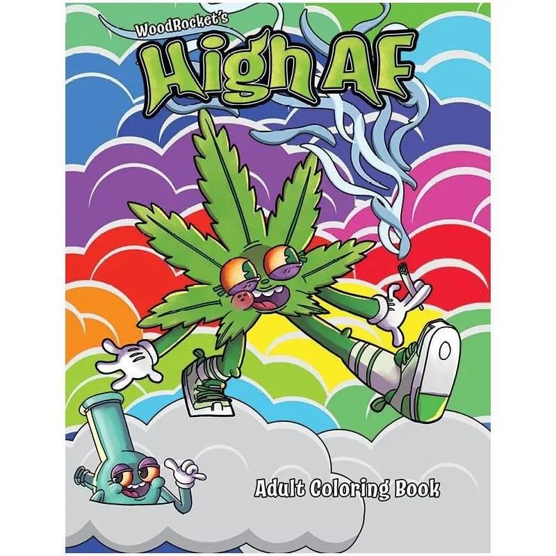 High AF Colouring Book Wood Rocket Discreet Intimate Essentials.