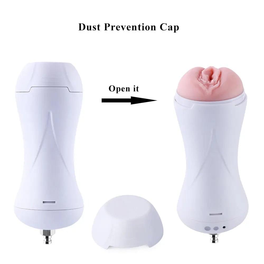 Hismith Vibrating Vagina Stroker Machine Attachment - USB Rechargeable Vibrating Vagina Stroker for Hismith Sex Machines Hismith Discreet Intimate Essentials.