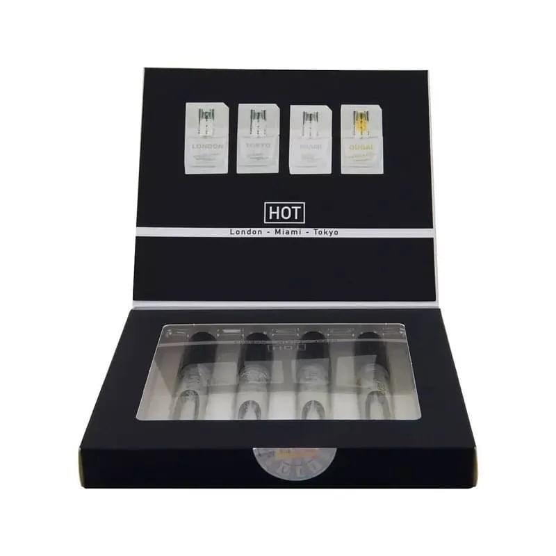 HOT Pheromone Perfume Box Men - 4 x 5ml Hot Ero Discreet Intimate Essentials.