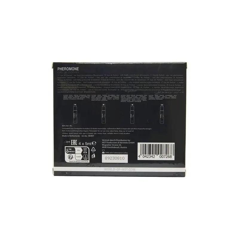 HOT Pheromone Perfume Box Men - 4 x 5ml Hot Ero Discreet Intimate Essentials.