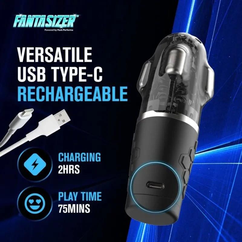 Hypershaker Automatic App Controlled LCD Masturbator Black Peak Performa Discreet Intimate Essentials.