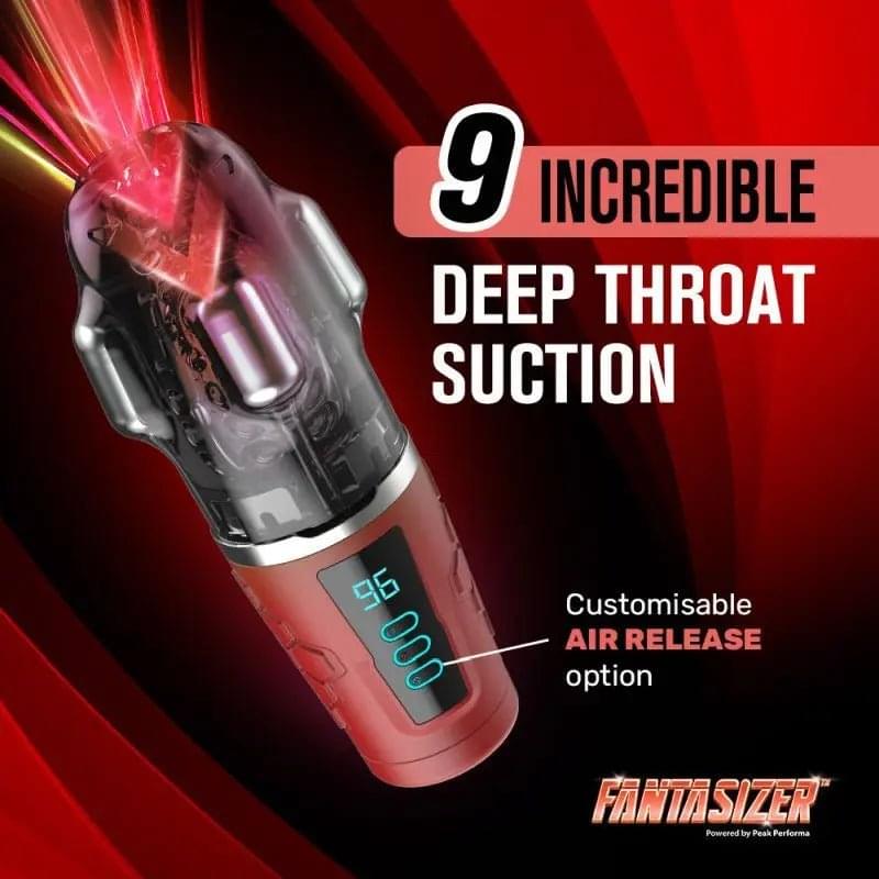 Hypershaker Automatic App Controlled LCD Masturbator Red Peak Performa Discreet Intimate Essentials.