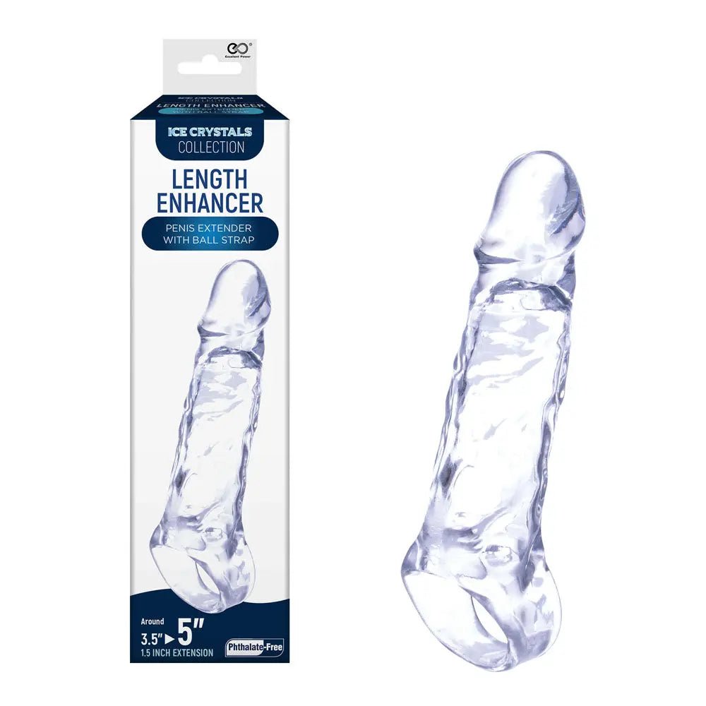 Shop affordable quality Ice Crystals 1.5 Inch Length Enhancer - 1.5 Inch Penis Extension Sleeve - Discreet Intimate Essentials - SLEEVES - Excellent Power