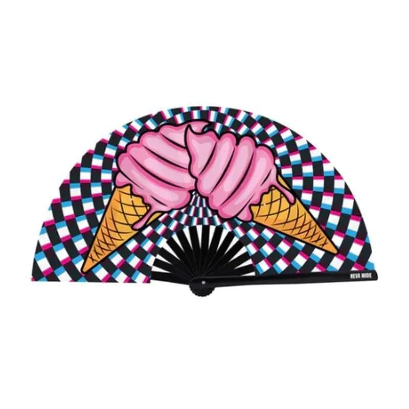 Ice Scream You Scream Blacklight Folding Fan Neva Nude Discreet Intimate Essentials.