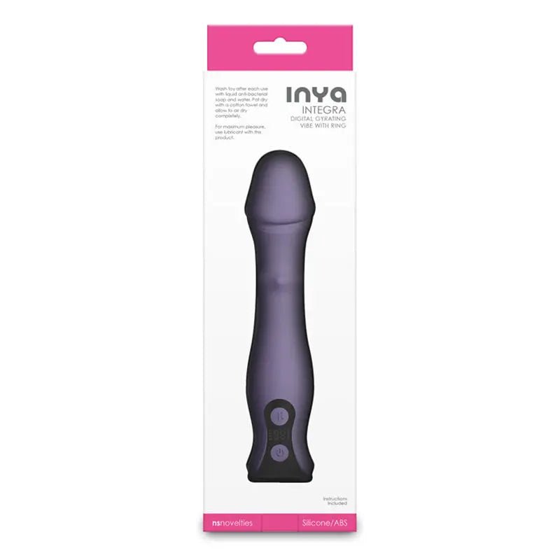 Shop affordable quality INYA Integra - Gray - Grey 18.2 cm USB Rechargeable Vibrator with Sliding Ring Shaft - Discreet Intimate Essentials - VIBRATORS - NS Novelties