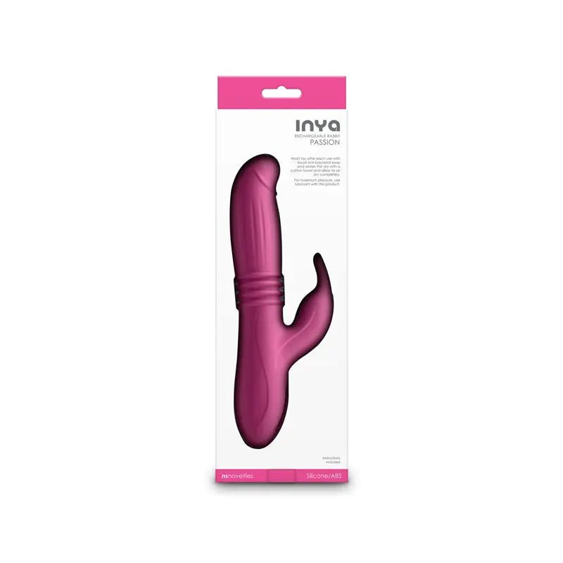 Shop affordable quality INYA Passion - 22.2 cm USB Rechargeable Thrusting Rabbit Vibrator - Discreet Intimate Essentials - VIBRATORS - NS Novelties