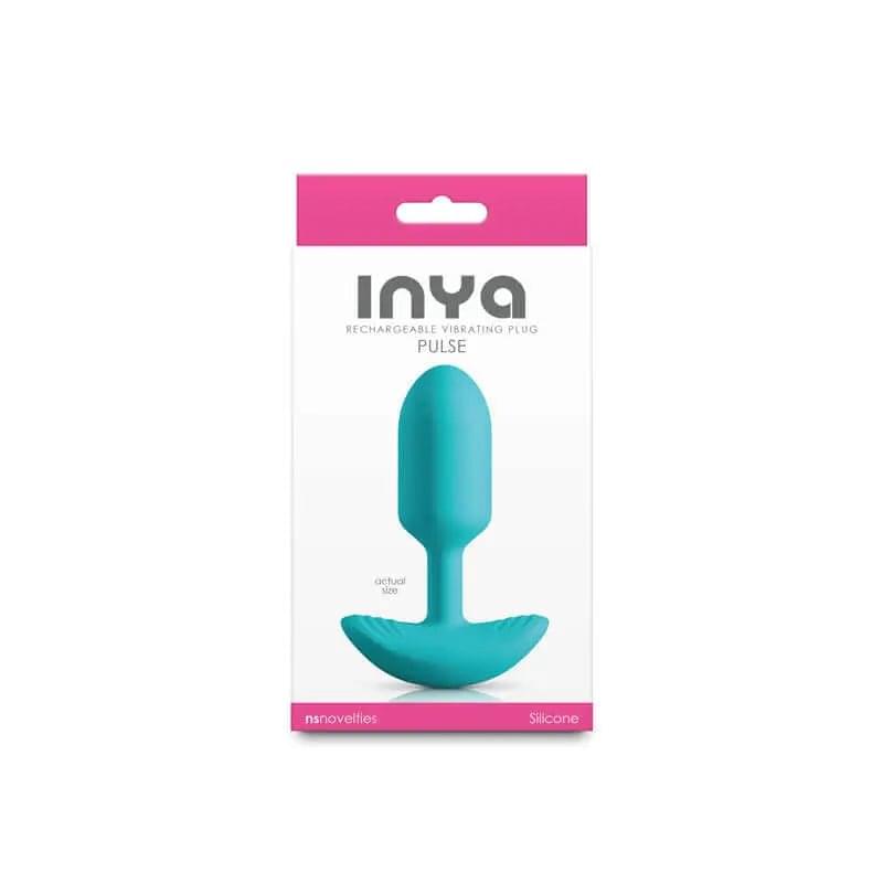 INYA Pulse - Teal - Teal 11 cm USB Rechargeable Vibrating Butt Plug NS Novelties Discreet Intimate Essentials.