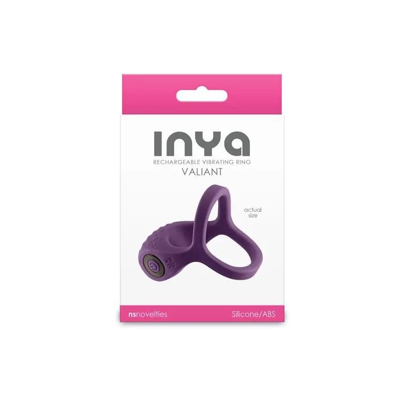 INYA Valiant - Berry -  USB Rechargeable Vibrating Cock Ring NS Novelties Discreet Intimate Essentials.
