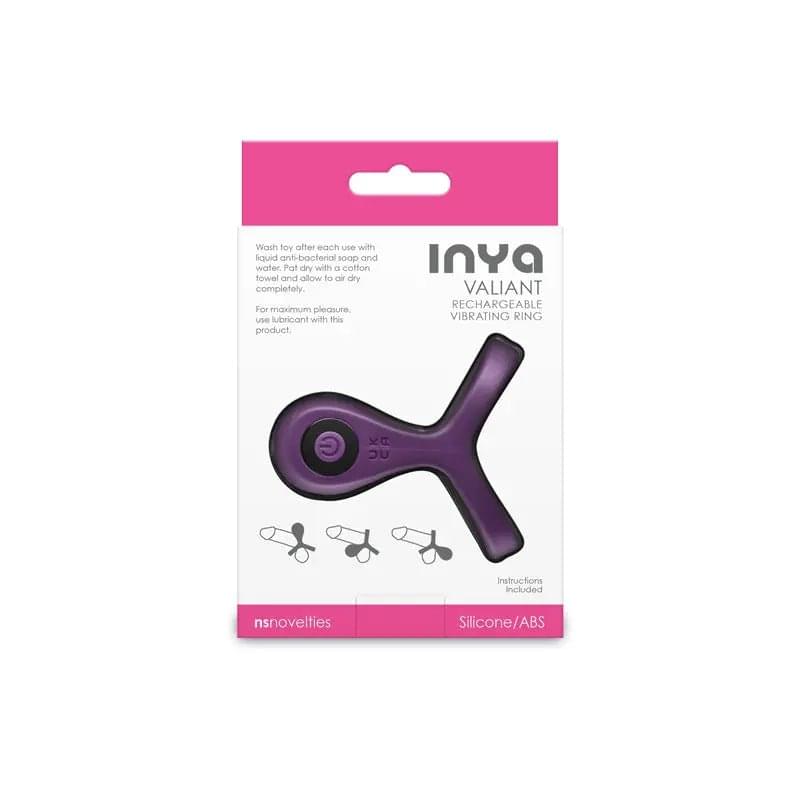 INYA Valiant - Berry -  USB Rechargeable Vibrating Cock Ring NS Novelties Discreet Intimate Essentials.