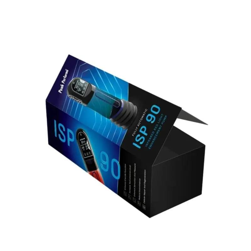 ISP90 Curve Infrared Automatic LCD Penis Pump Blue Peak Performa Discreet Intimate Essentials.