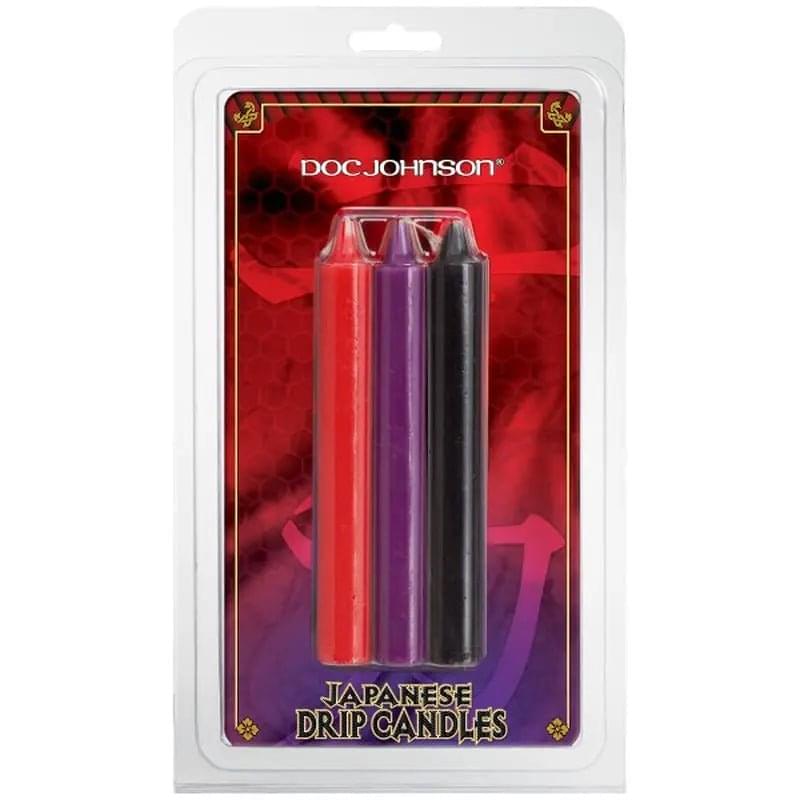 Japanese Drip Candles 3 Pc Doc Johnson Discreet Intimate Essentials.