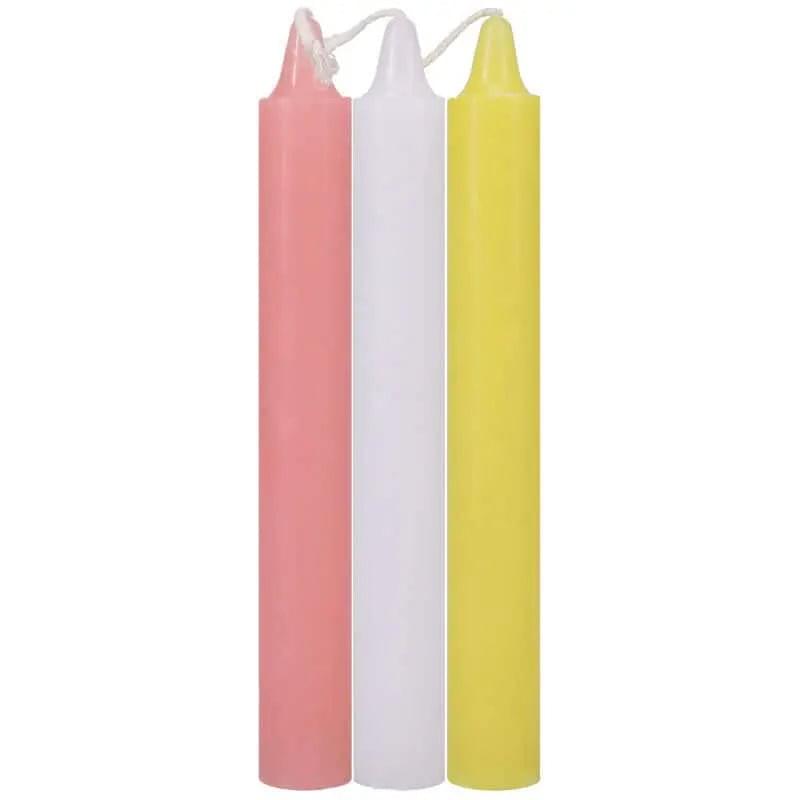 Japanese Drip Candles - Light - Light  3 Pack Doc Johnson Discreet Intimate Essentials.