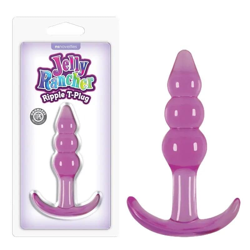 Jelly Rancher Ripple T-Plug -  -  10.9 cm (4.3'') Butt Plug NS Novelties Discreet Intimate Essentials.