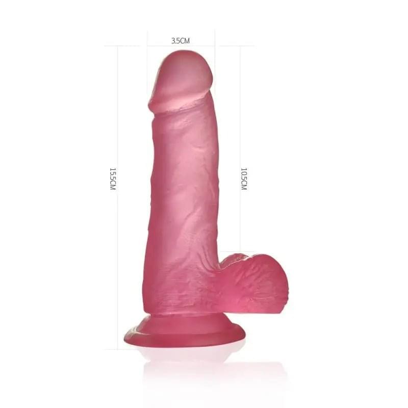 Jelly Studs 6in Crystal Dildo Small Pink Lovetoy Discreet Intimate Essentials.