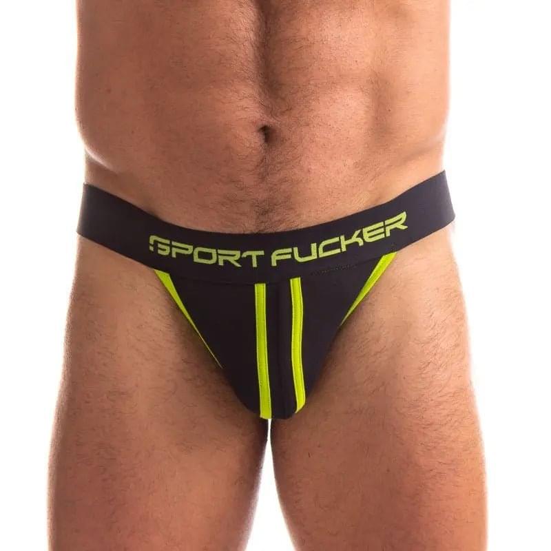 Jersey Jock Black/Green Sport Fucker Discreet Intimate Essentials.