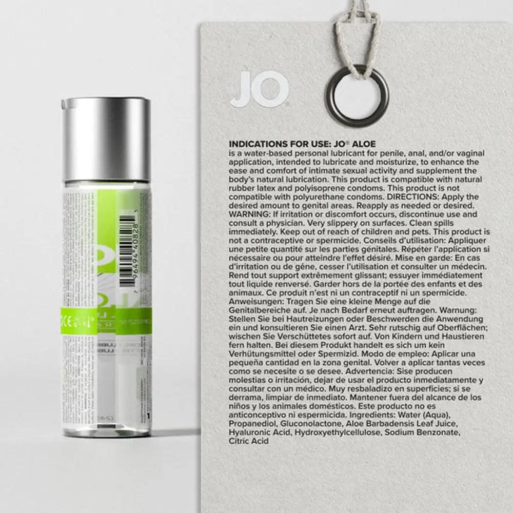 JO Aloe - 60ml - Water Based Lubricant with Aloe - 60 ml Bottle JO Discreet Intimate Essentials.
