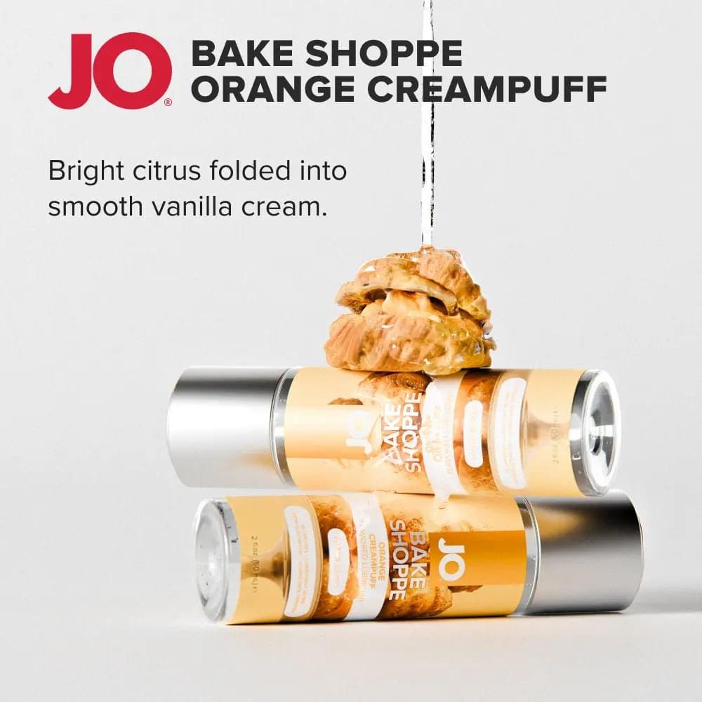 JO Bake Shoppe - Orange Creampuff - Orange Creampuff Flavoured Water Based Lubricant - 60 ml Bottle JO Discreet Intimate Essentials.
