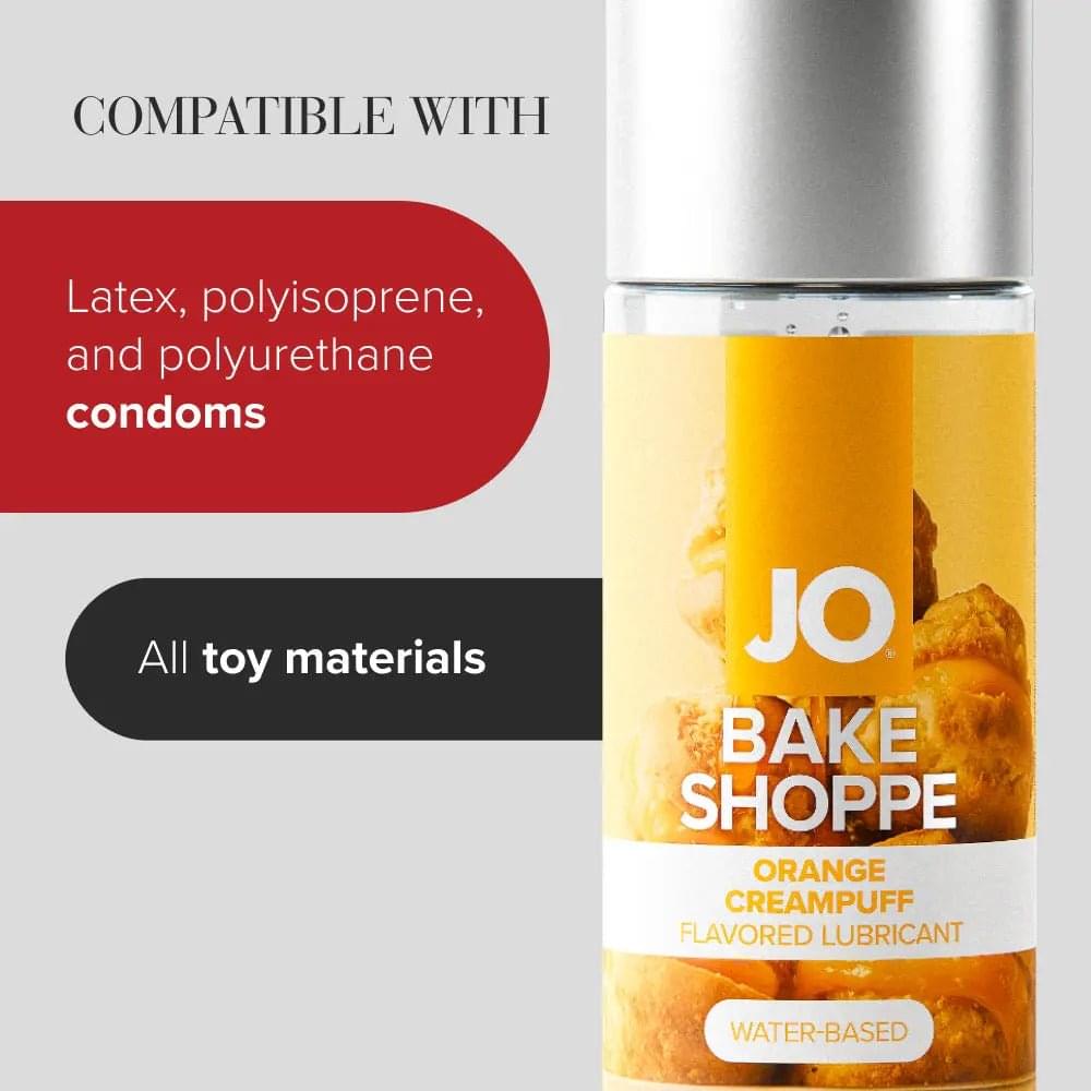 JO Bake Shoppe - Orange Creampuff - Orange Creampuff Flavoured Water Based Lubricant - 60 ml Bottle JO Discreet Intimate Essentials.