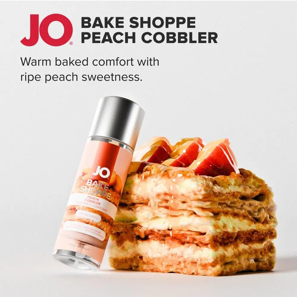 JO Bake Shoppe - Peach Cobbler - Peach Cobbler Flavoured Water Based Lubricant - 60 ml Bottle JO Discreet Intimate Essentials.