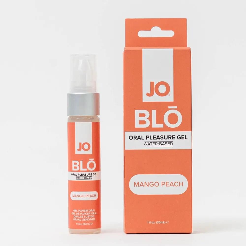 JO Blo Mango Peach - Mango Peach Flavoured Oral Pleasure Gel - 30 ml Bottle JO Discreet Intimate Essentials.