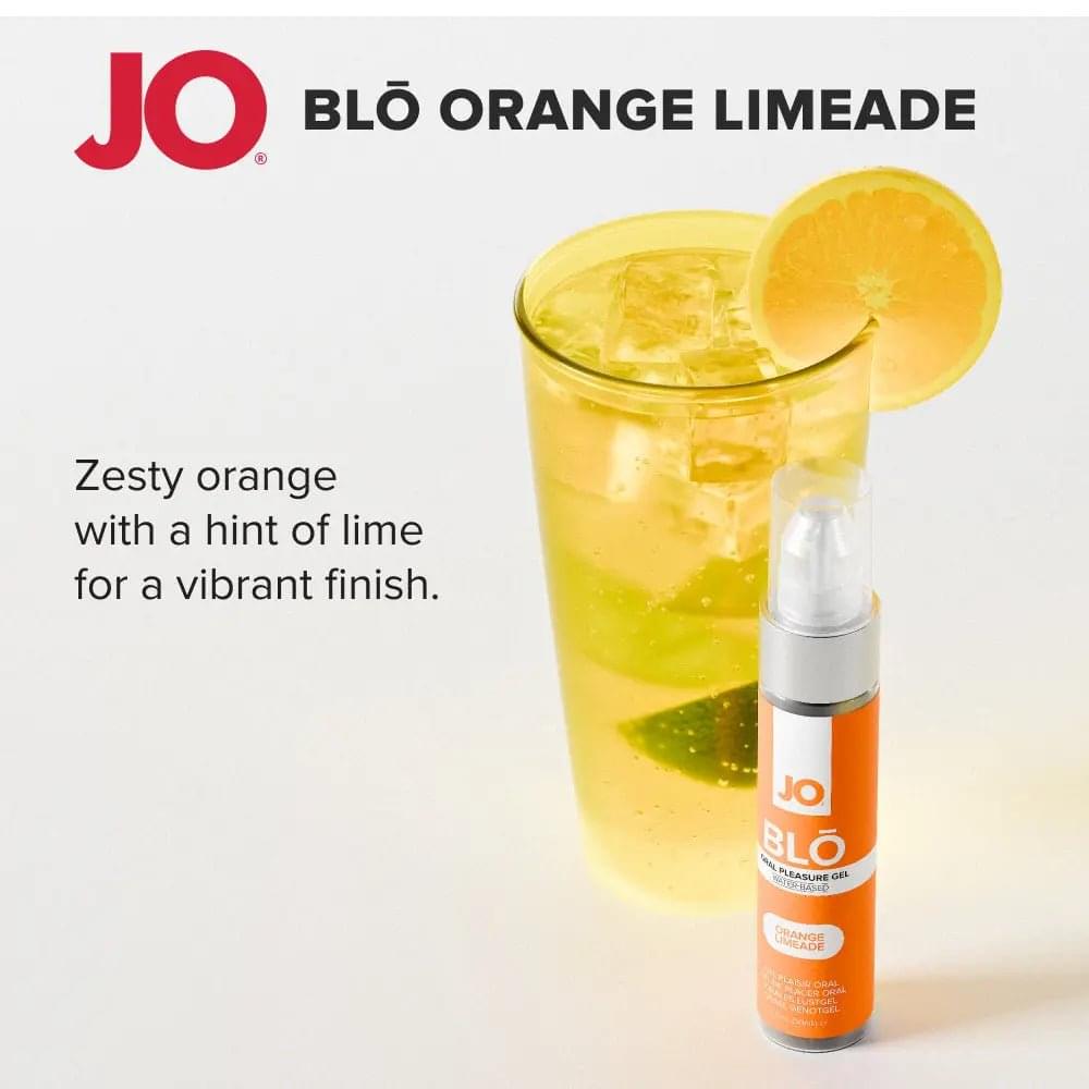 JO Blo Orange Limeade - Orange Limeade Flavoured Oral Pleasure Gel - 30 ml Bottle JO Discreet Intimate Essentials.
