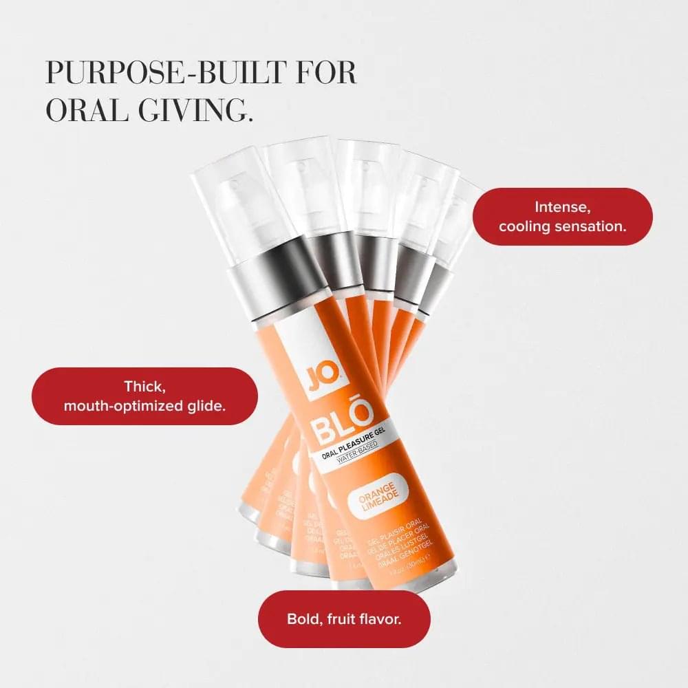 JO Blo Orange Limeade - Orange Limeade Flavoured Oral Pleasure Gel - 30 ml Bottle JO Discreet Intimate Essentials.